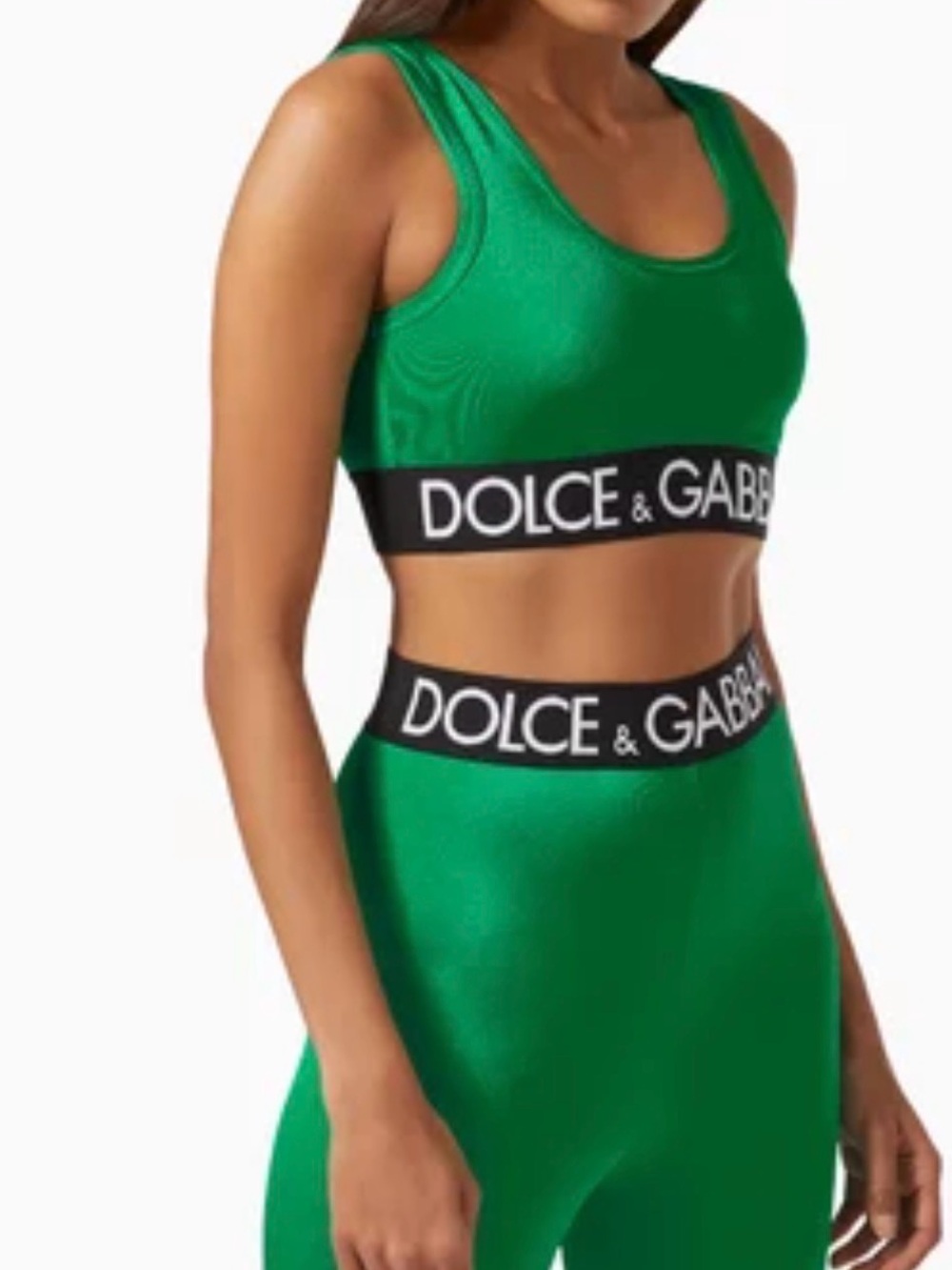 Dolce & Gabbana Emerald Green Athletic Top